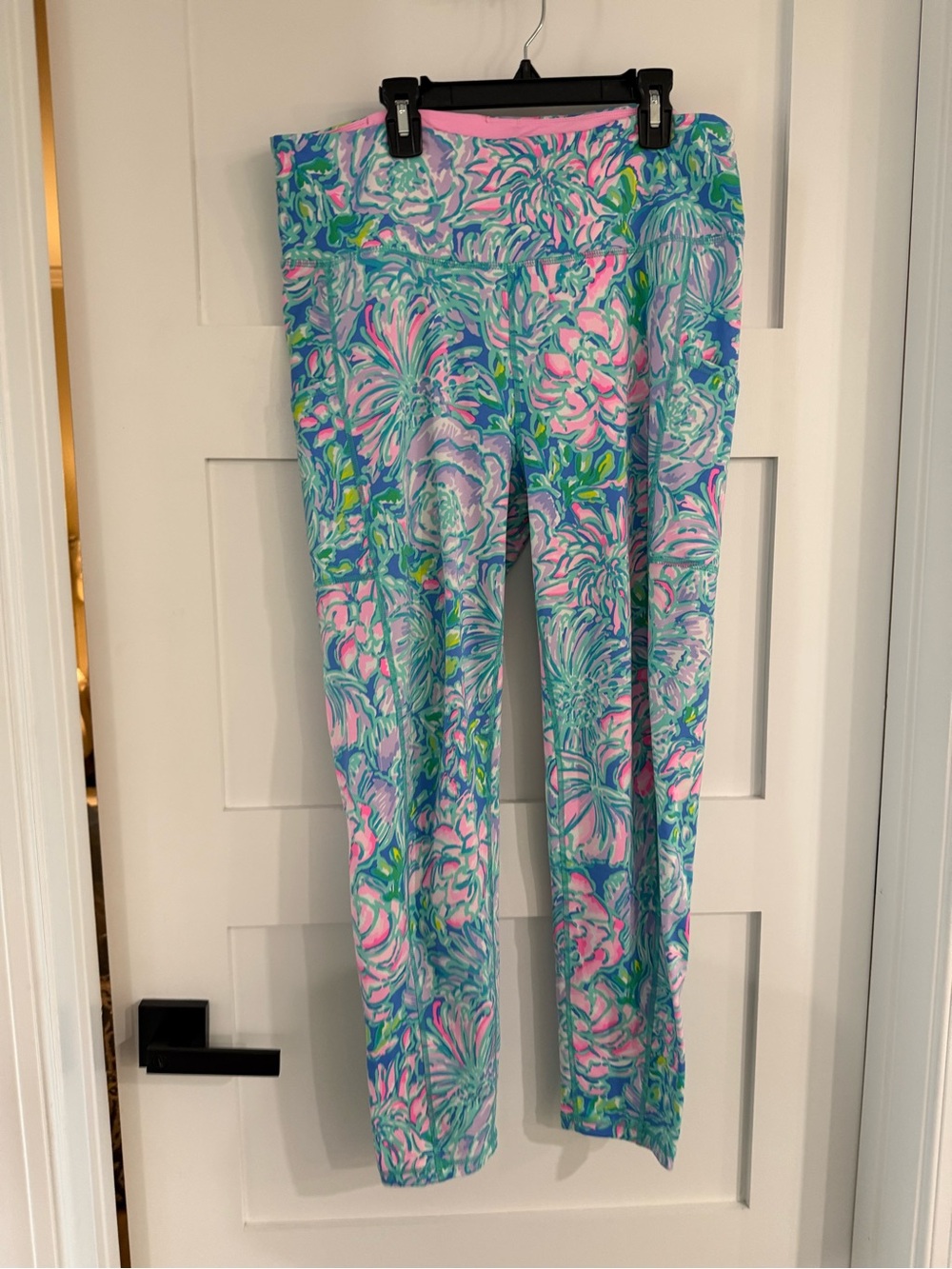 Lilly Pulitzer Multicolor Floral Luxletic Leggings - Pink, Blue & Green
